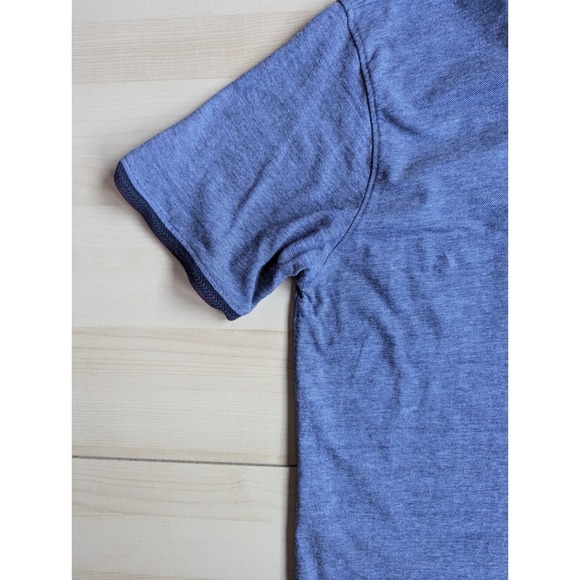 Denim And Flower Blue Polo w/ Pocket Quarter Button - Snug Large 42 - Picture 8 of 8